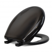 Bemis 200SLOWT (Black) Premium Plastic Soft-Close Round Toilet Seat Bemis